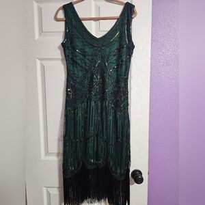 Amazon Women's Green Midi Dress